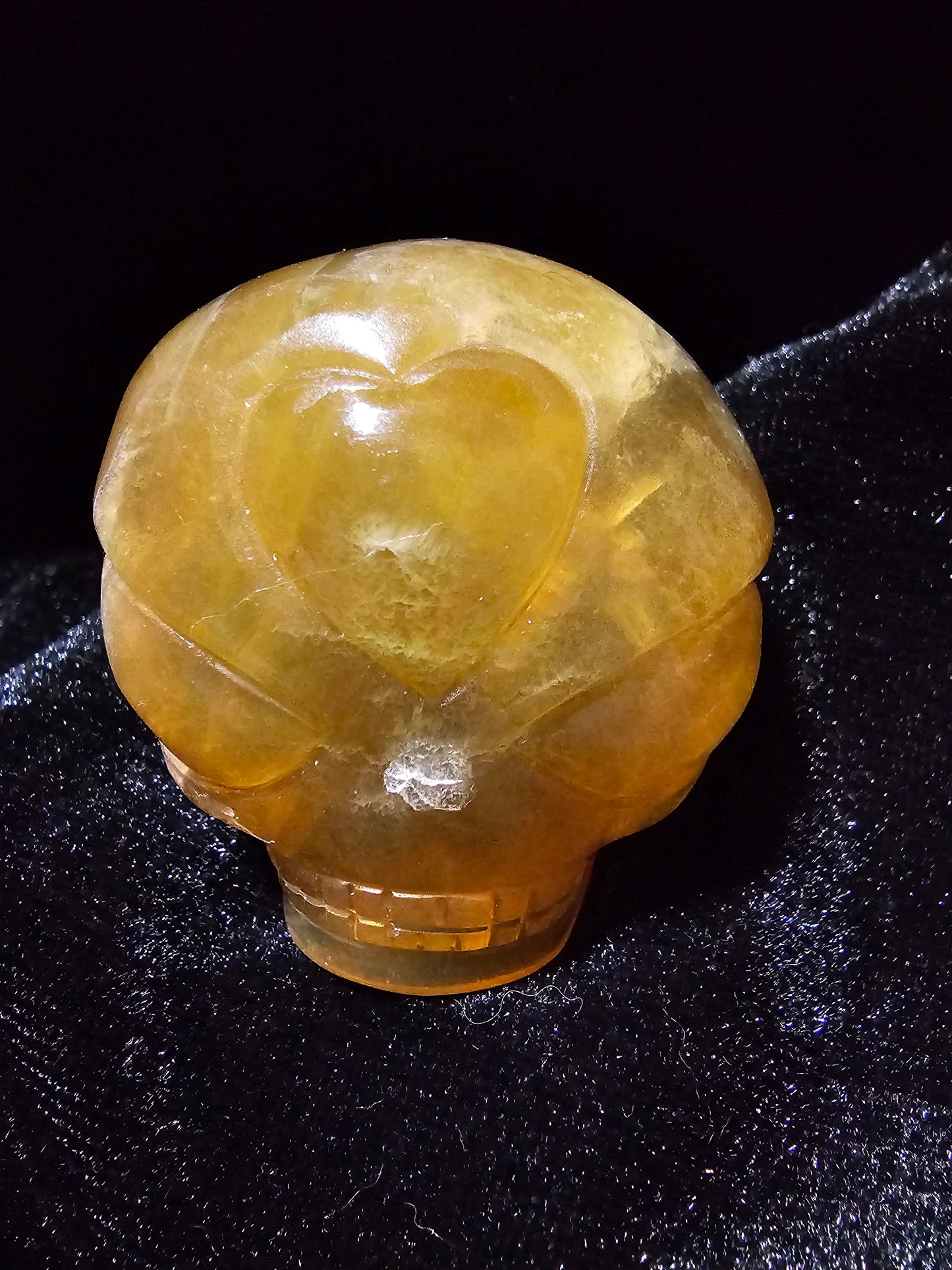 Leandro Golden Fluorite Star Child Skull
