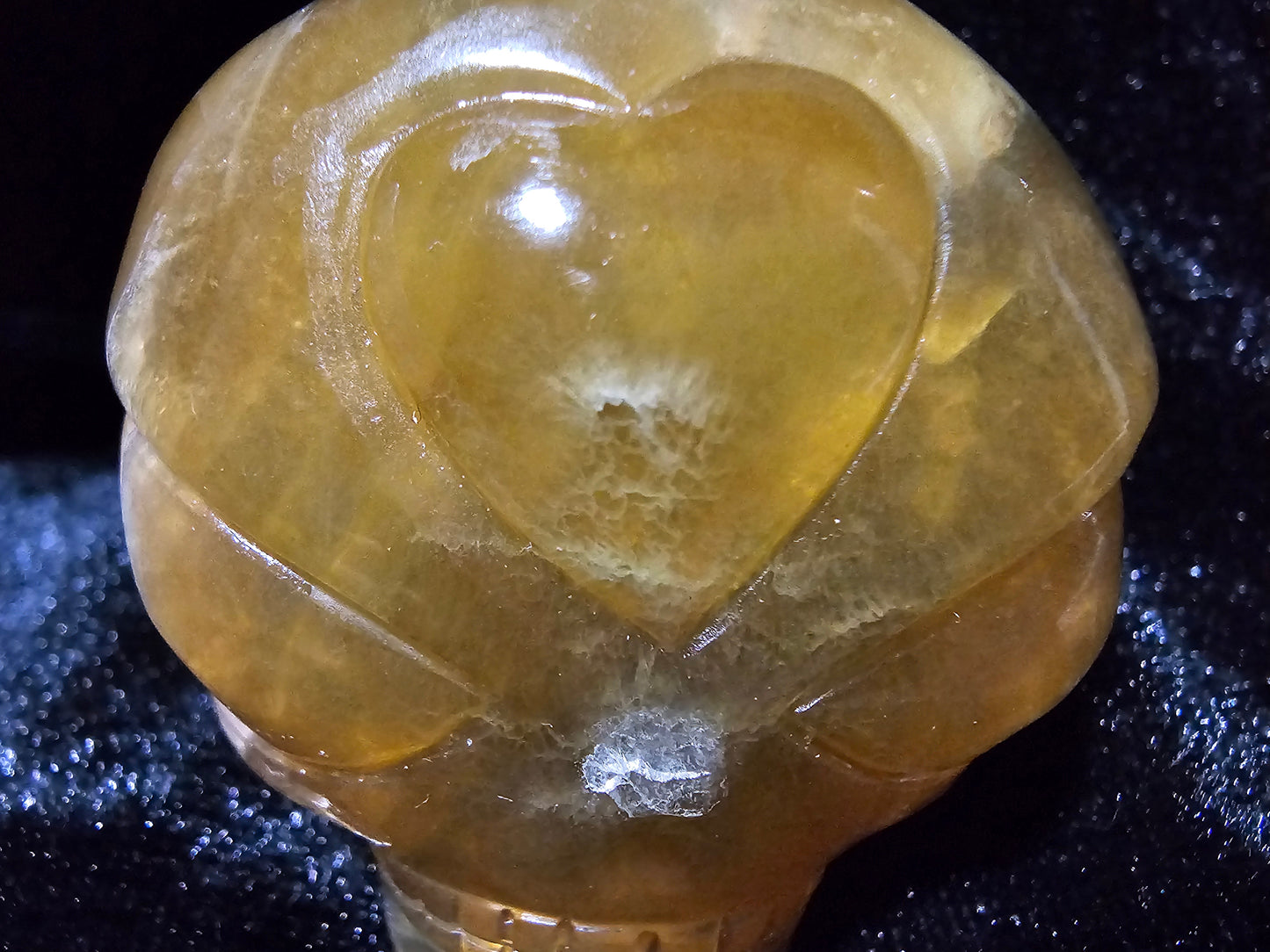 Leandro Golden Fluorite Star Child Skull