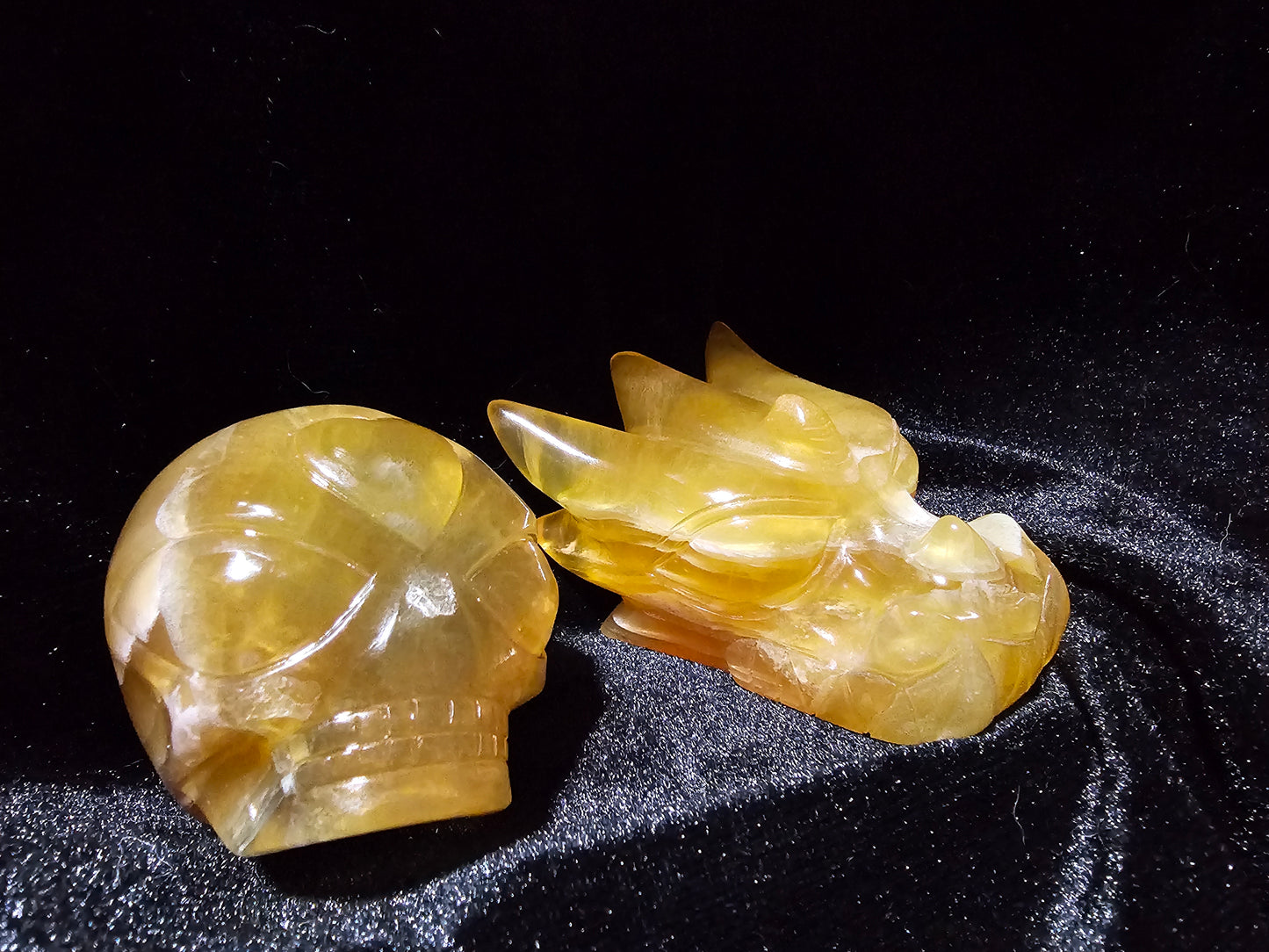 Leandro Golden Fluorite Star Child Skull