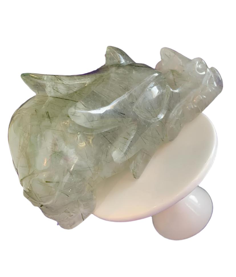 Leandro Earth Healer Phoenix Double Sided Skull Carving