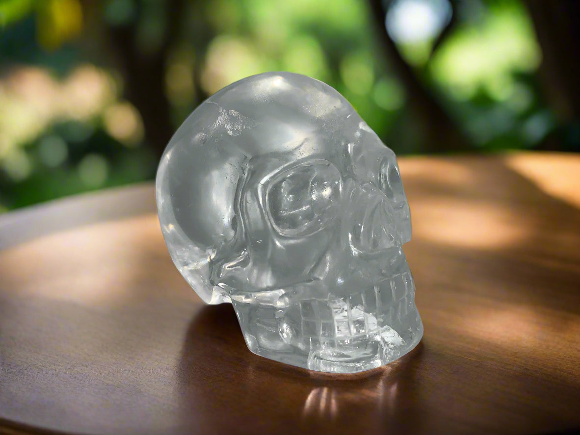 3.4" Alpine Quartz Skull w/ Rainbows