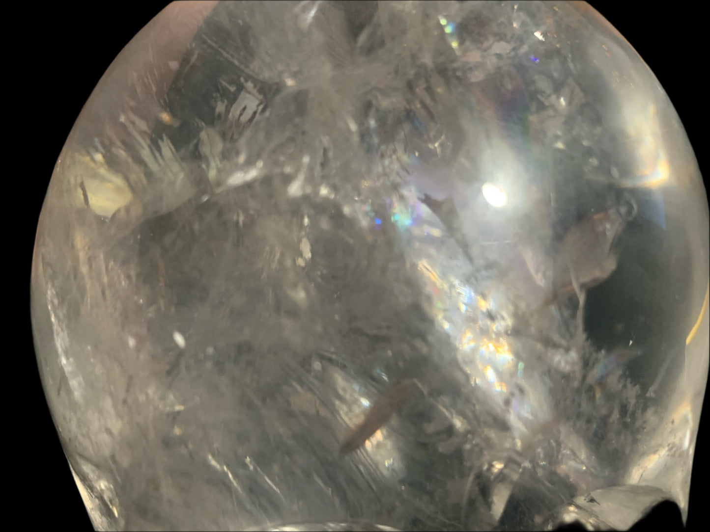 Himalayan Quartz Skull Star-brary w/ Rainbows