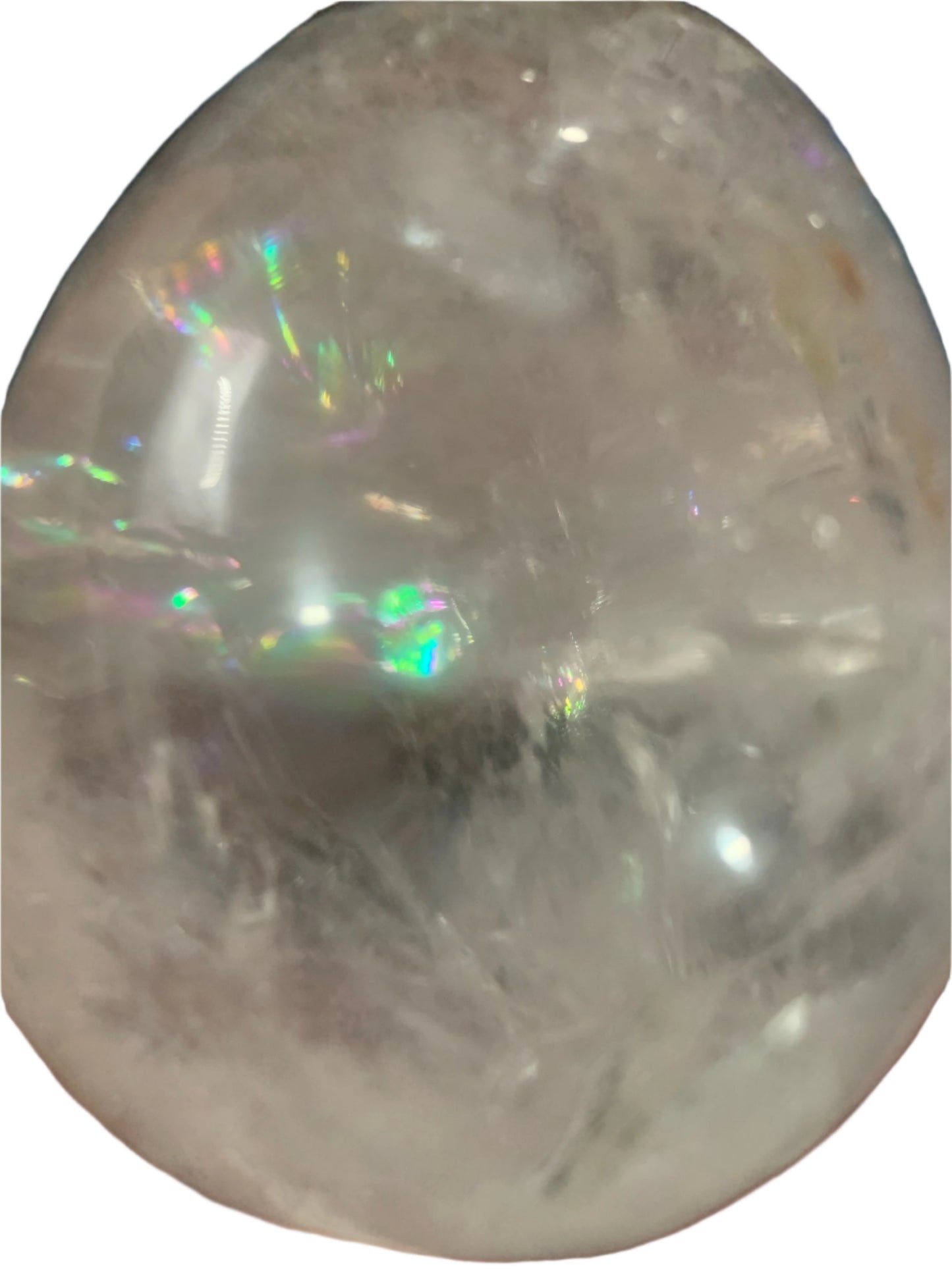 4" Master Healer Alpine Quartz Skull w/ Rainbows