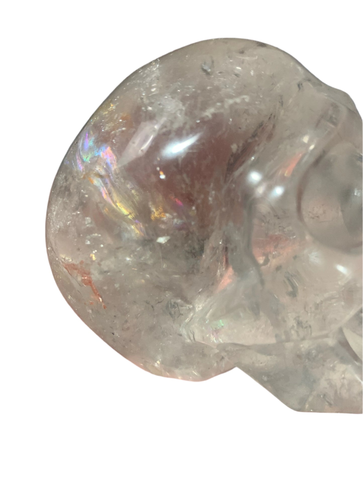 4" Master Healer Alpine Quartz Skull w/ Rainbows
