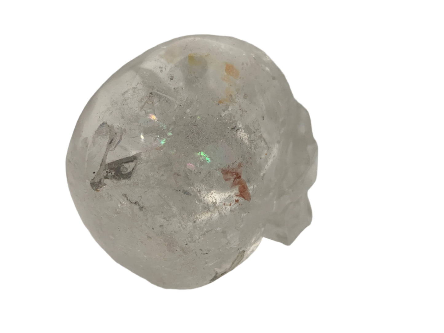 4" Master Healer Alpine Quartz Skull w/ Rainbows