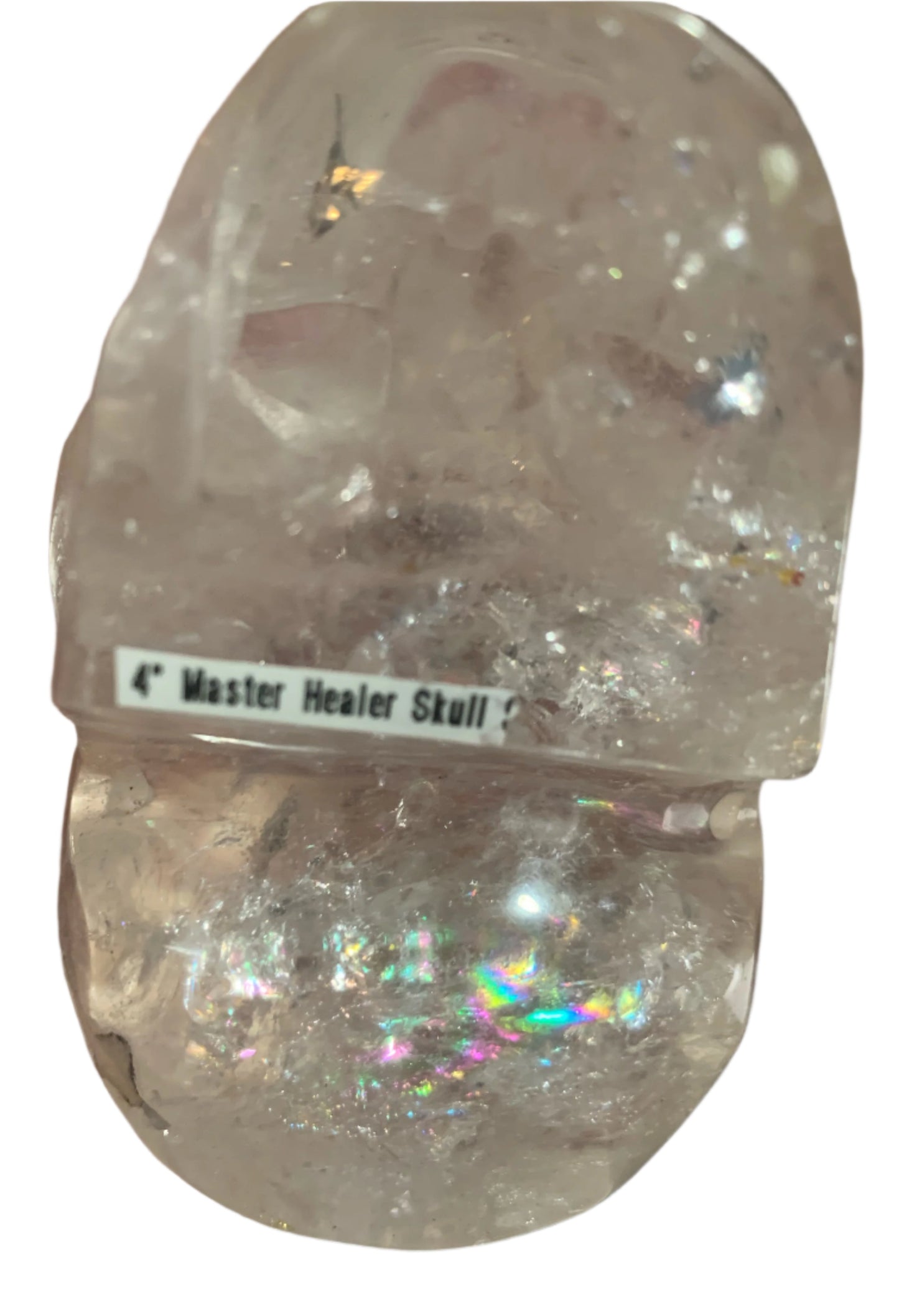 4" Master Healer Alpine Quartz Skull w/ Rainbows