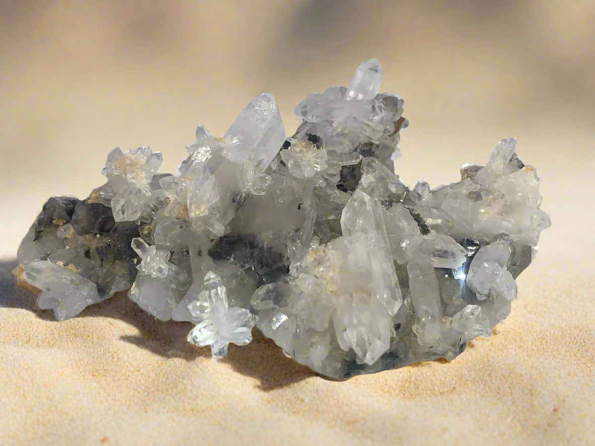 4lb 2oz Quartz & Brookite Cluster w/ Rainbows