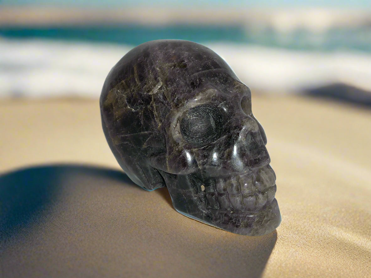 3.6" Smoky Quartz Skull