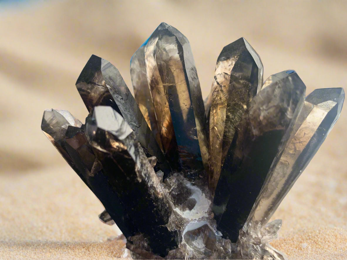 3.4" Smoky Quartz Vug Cluster