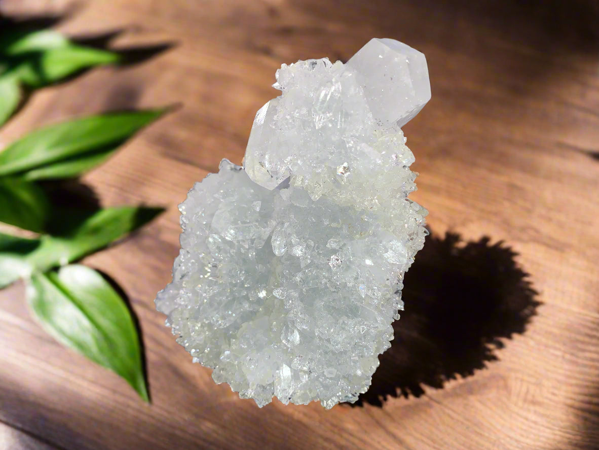 3.2" Apophyllite Cluster In Stalactite Formation w/ Rainbows
