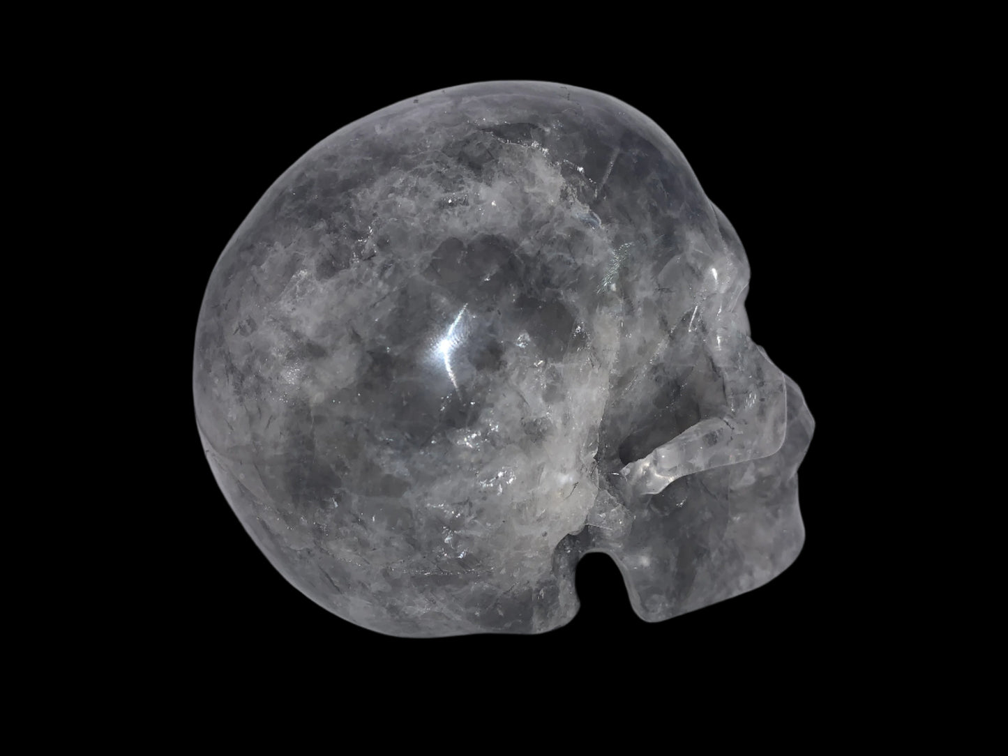 5.4" Gray Quartz Skull
