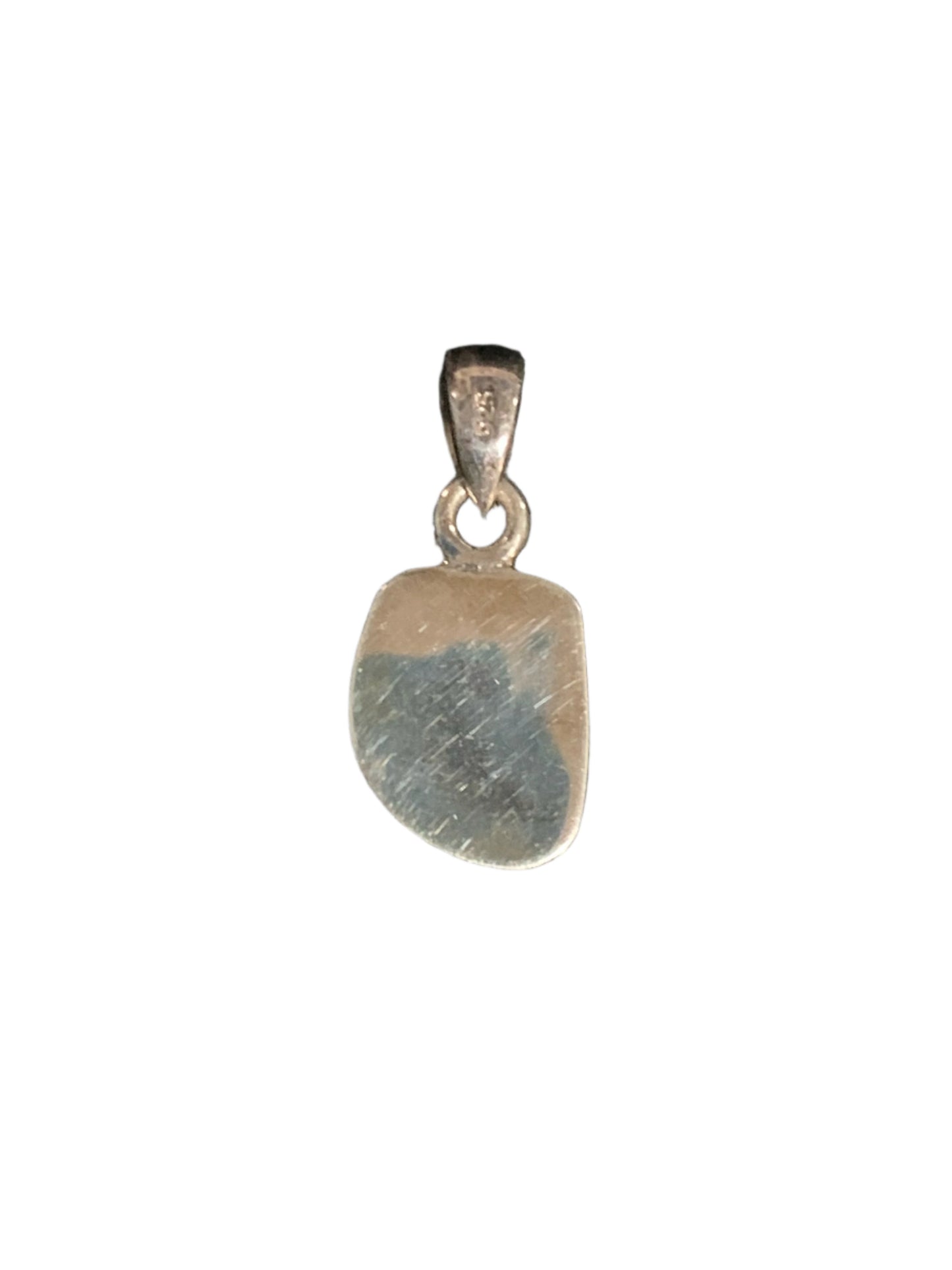Moldavite Pendant in Sterling Silver