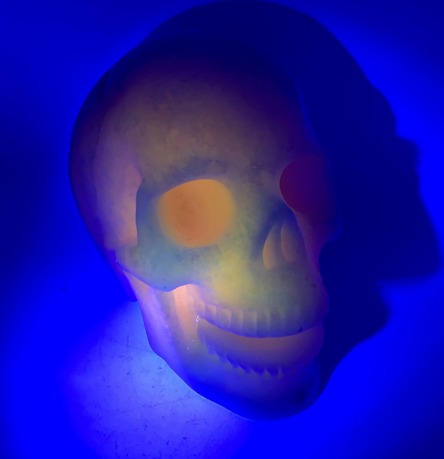 5.2" Rare Pink Aragonite Laughing Skull