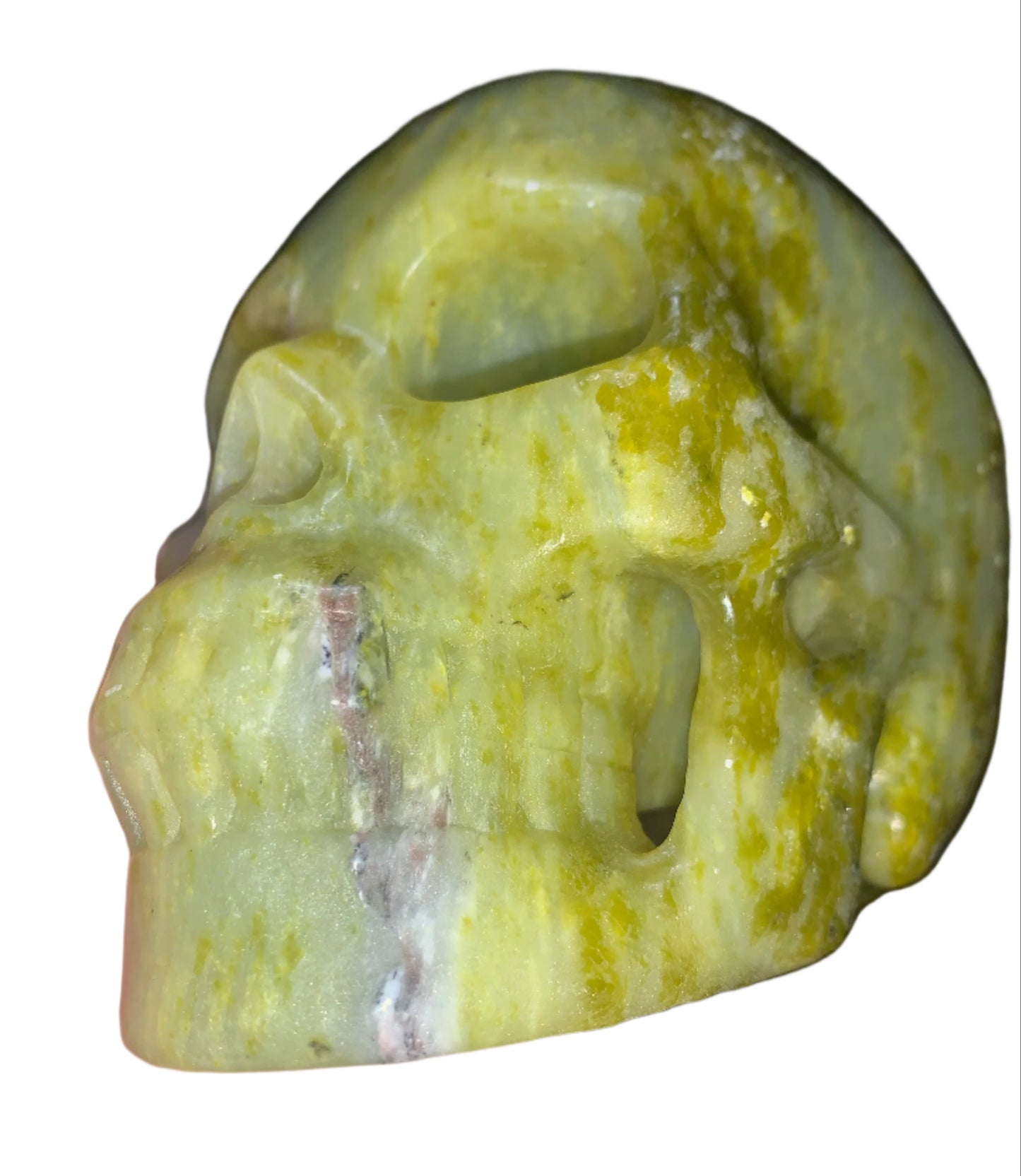 5.2" Opalized Serpentine Marble Skull