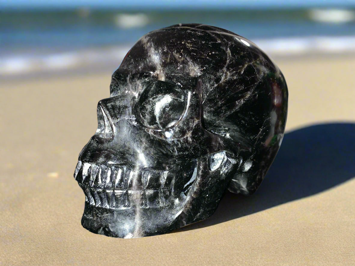 5.5" Morion Quartz Skull