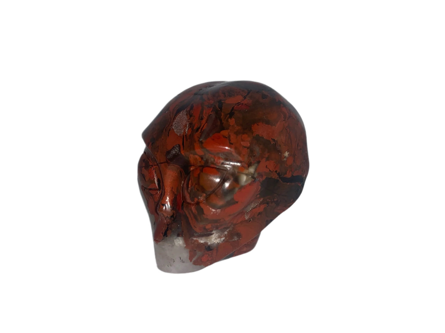 2" Brecciated Red Jasper Star Being Skull