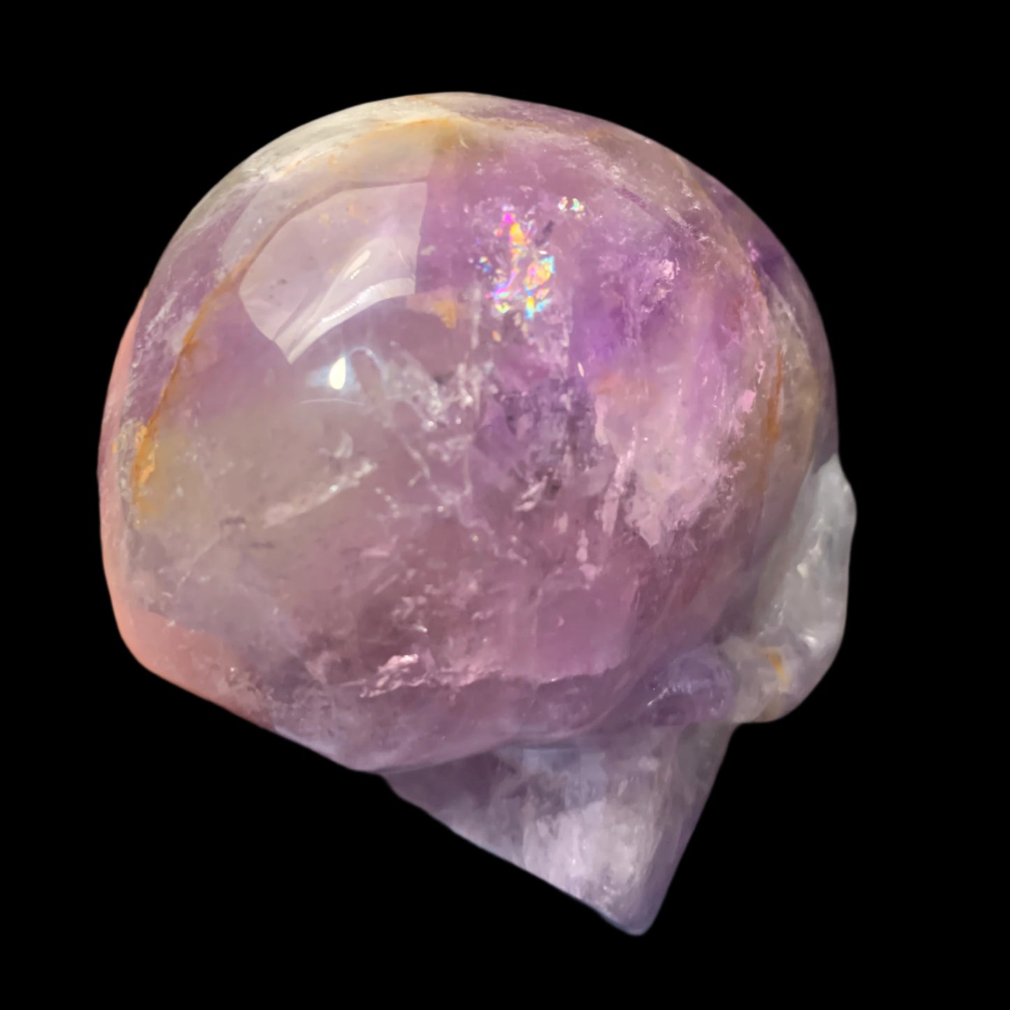 3.4" Amethyst & Smoky/White Quartz w/ Rainbows