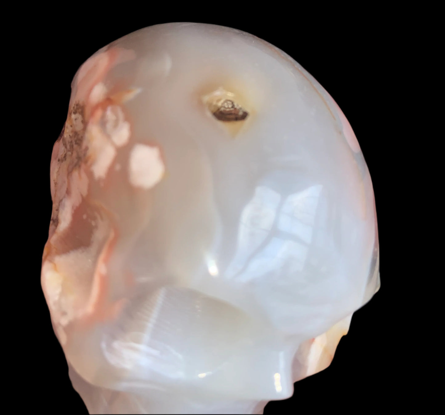 3.1" Flower Agate Skull