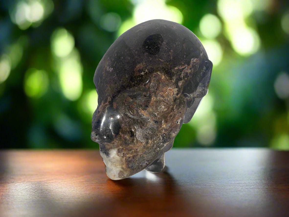 Portal elemental de calavera de ágata mixta de 4,5"