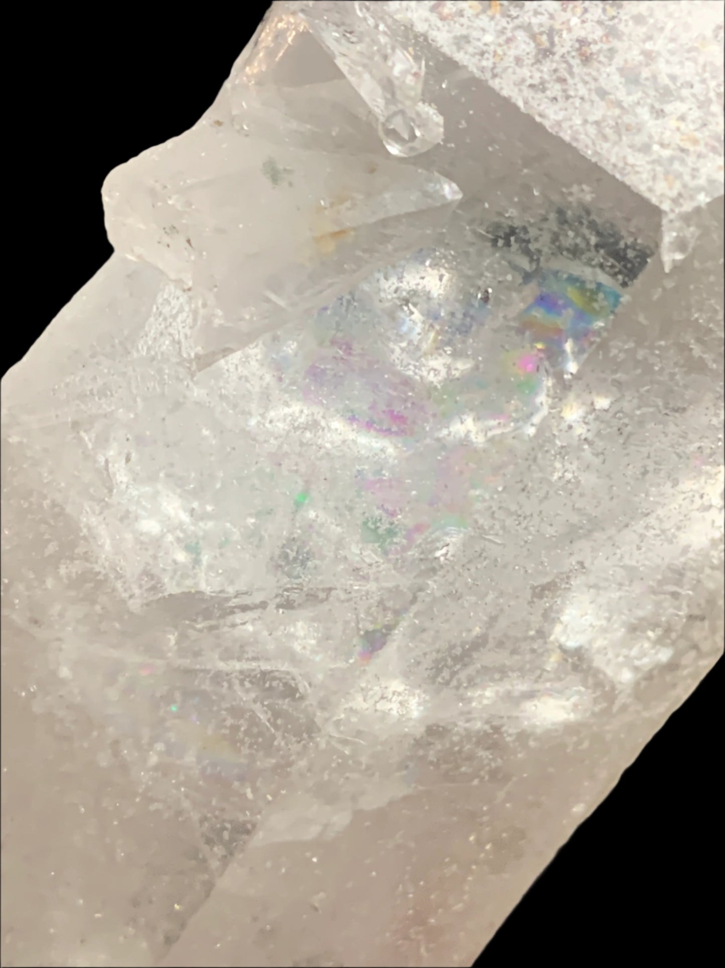 Biblioteca estelar de cristal de cuarzo autorreparado de 5,9" con arcoíris
