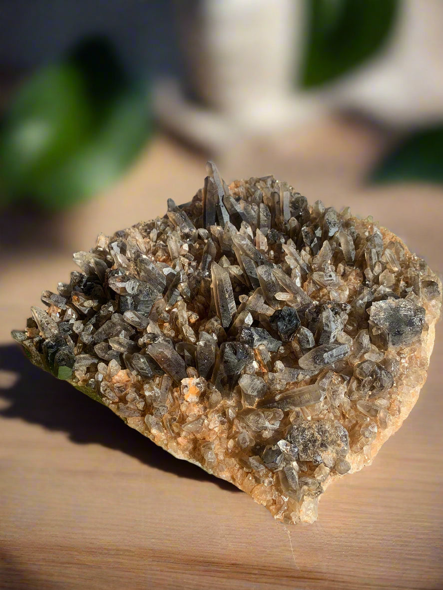 9" Smoky Quartz Cluster