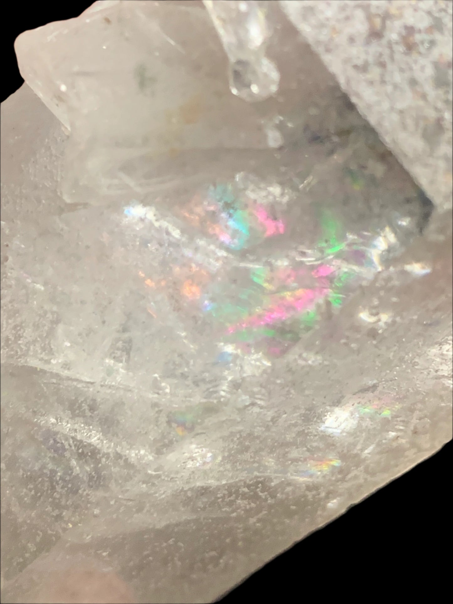 Biblioteca estelar de cristal de cuarzo autorreparado de 5,9" con arcoíris