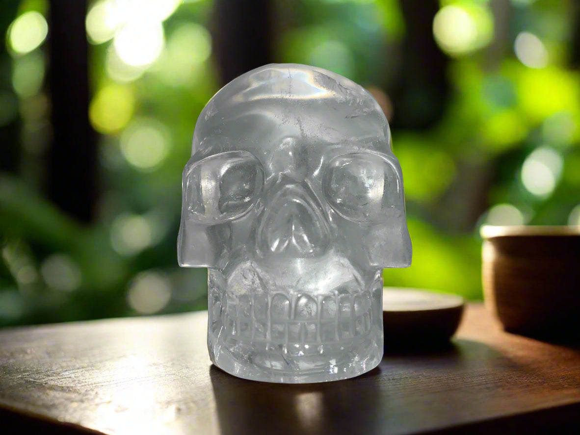 3.4" Alpine Quartz Skull w/ Rainbows