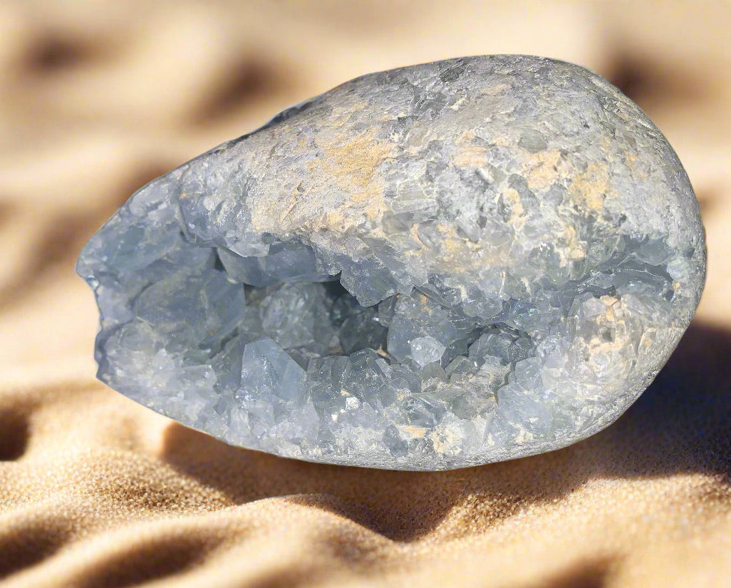 5.3" Celestite Geode Egg