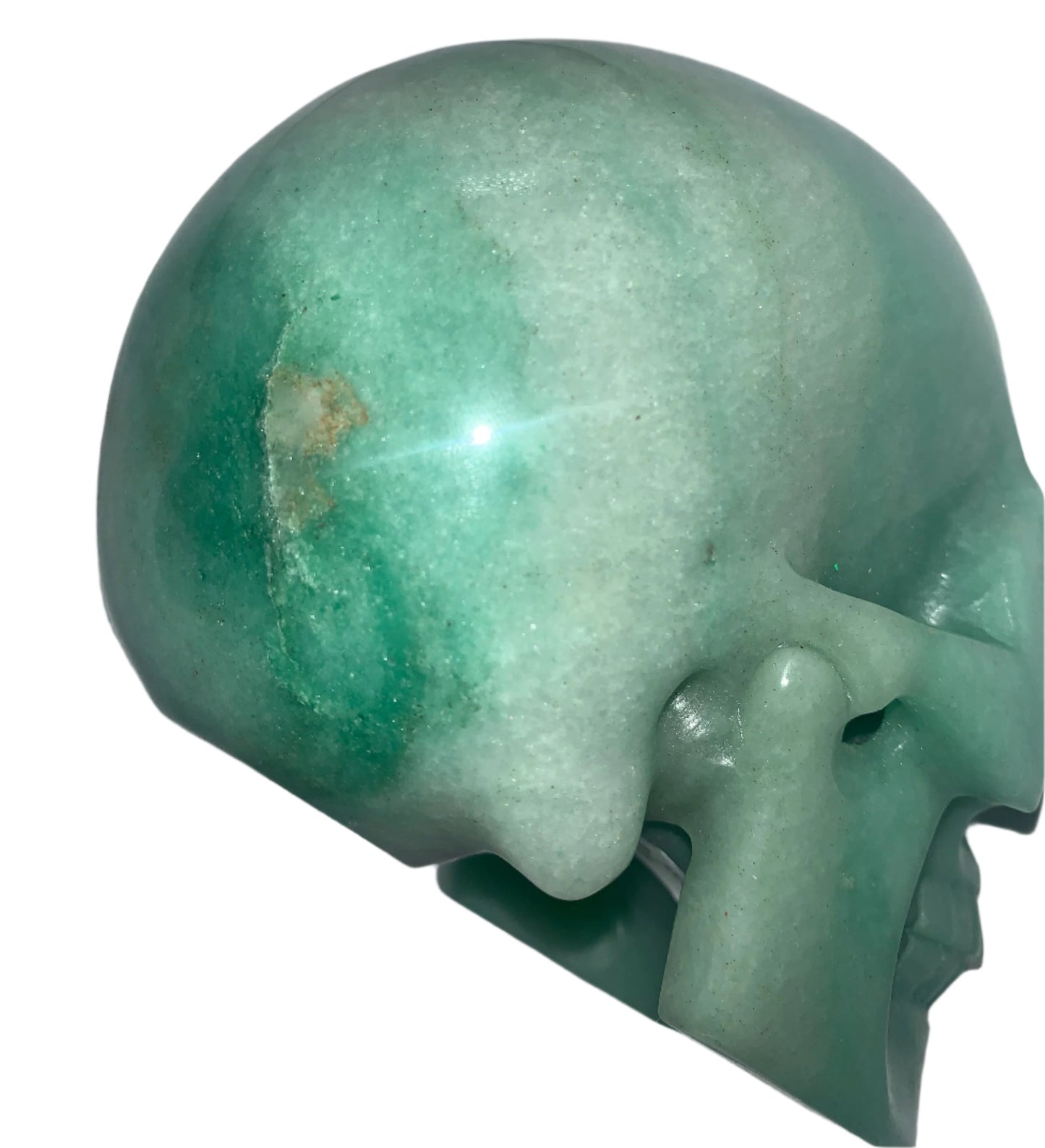 5.3" Green Aventurine Skull