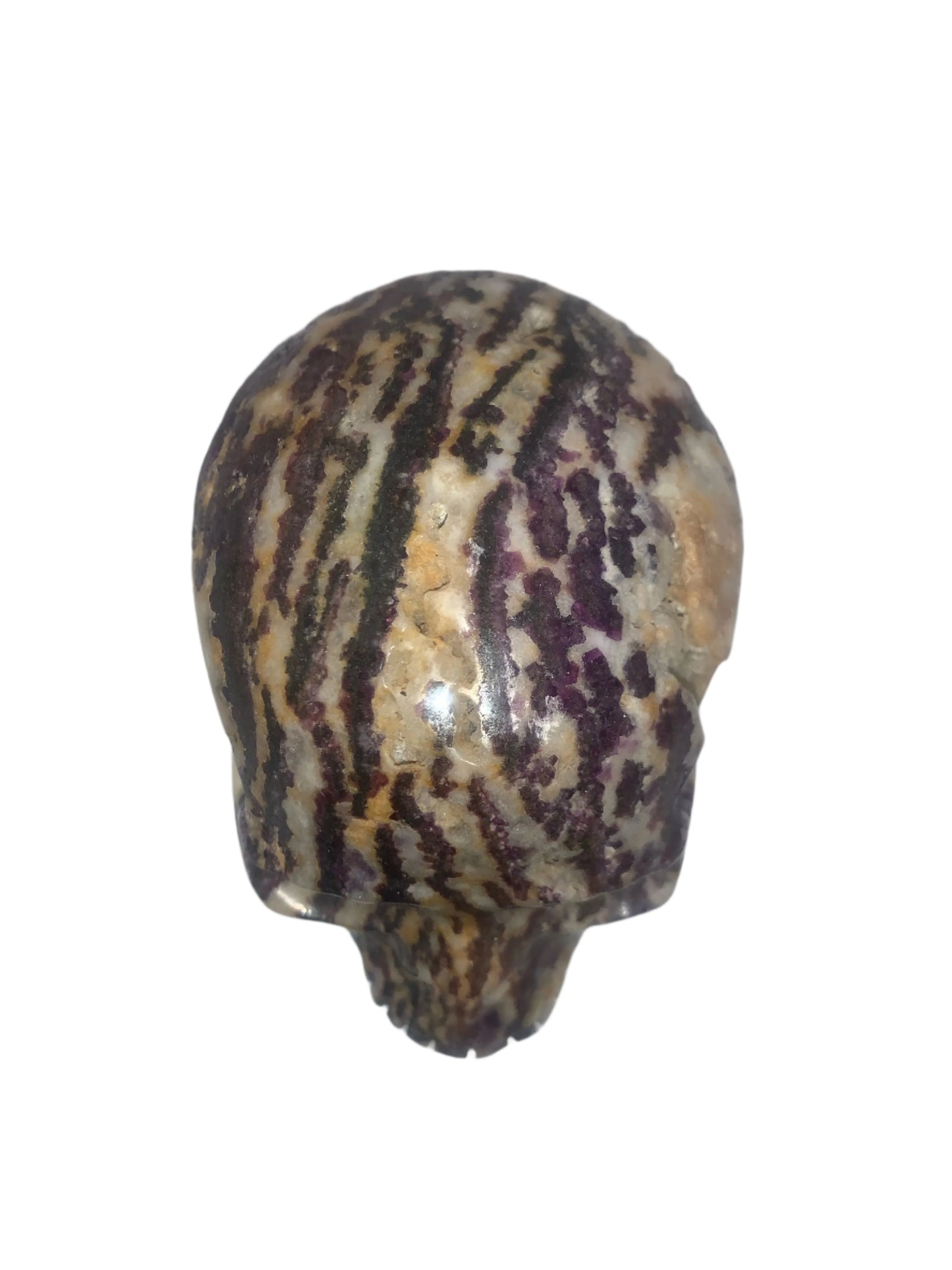 Cráneo de ágata de uva y calcedonia de 5,2"