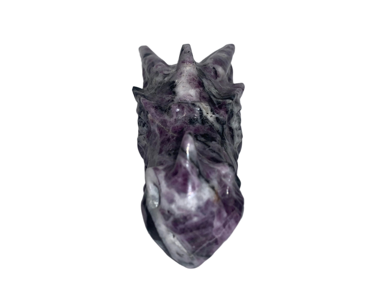 Talla de calavera de dragón de 6" de jadeíta