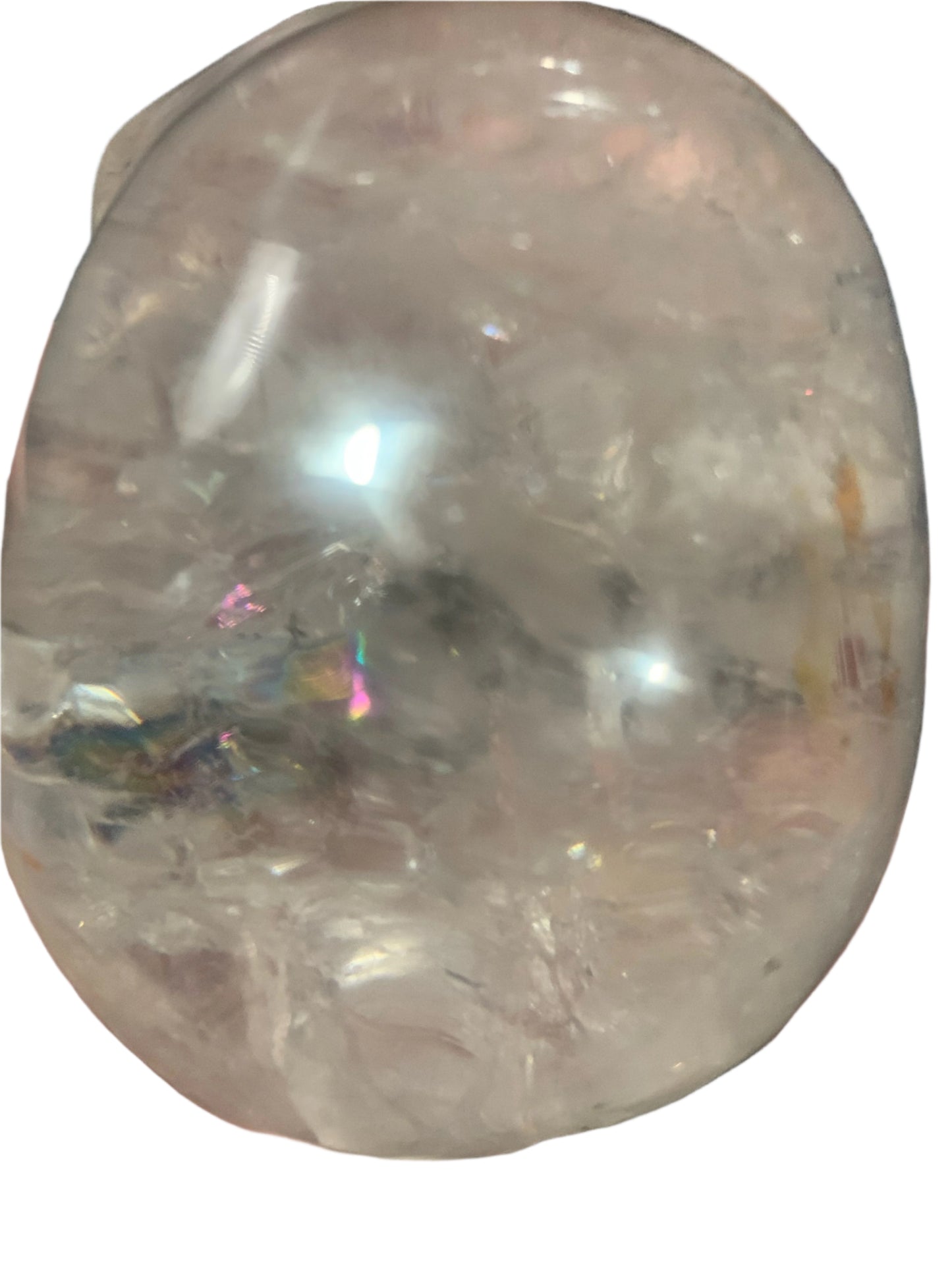 4" Master Healer Alpine Quartz Skull w/ Rainbows