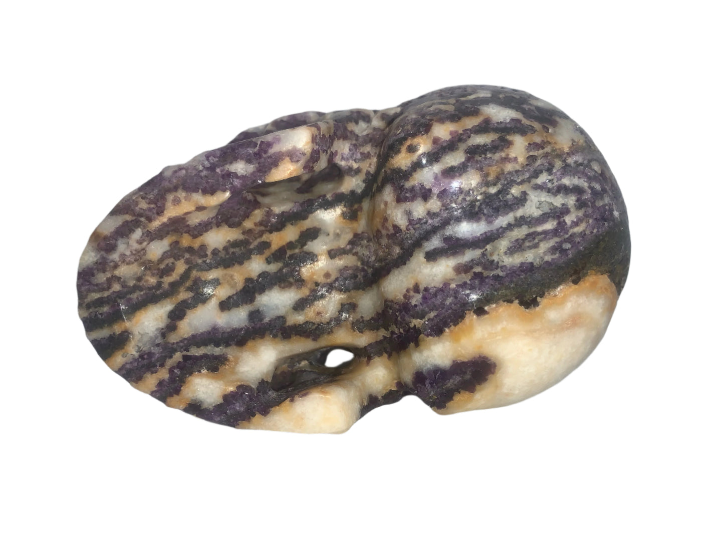 Cráneo de ágata de uva y calcedonia de 5,2"