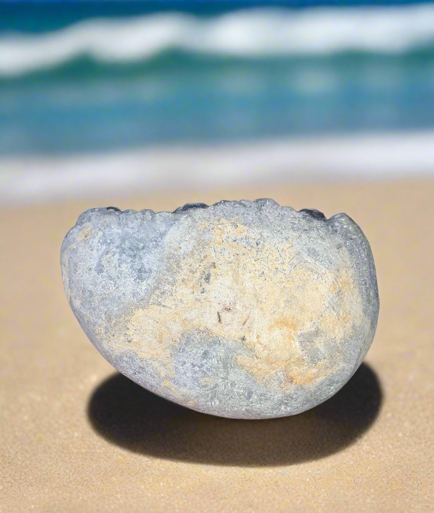 5.3" Celestite Geode Egg