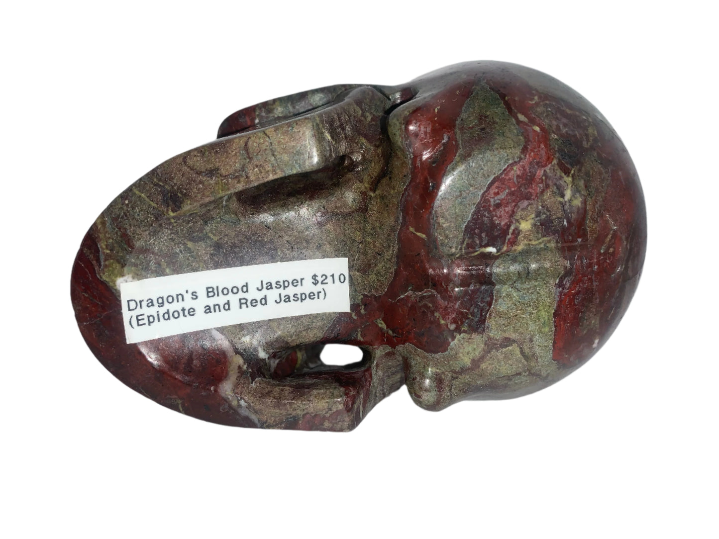 5.3" Dragon Blood Jasper Skull