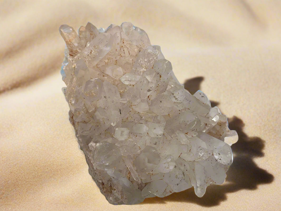 9.5" Freeform Quartz Cluster w/ Hematoid