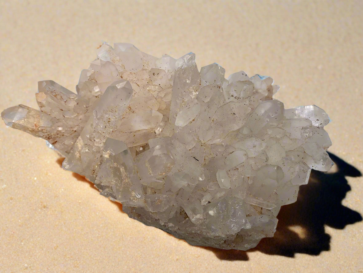 9.5" Freeform Quartz Cluster w/ Hematoid