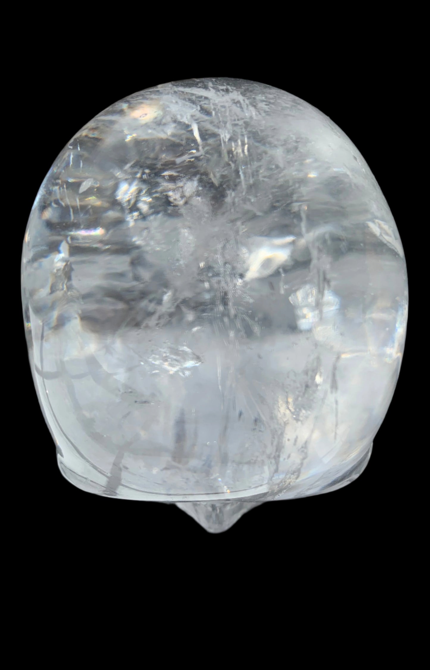 Cráneo de cuarzo del Himalaya de 4,6" con arcoíris