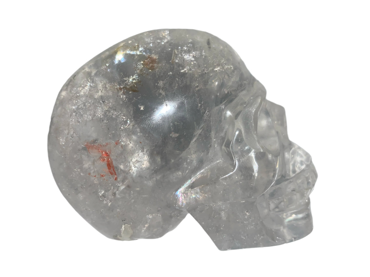 4" Master Healer Alpine Quartz Skull w/ Rainbows