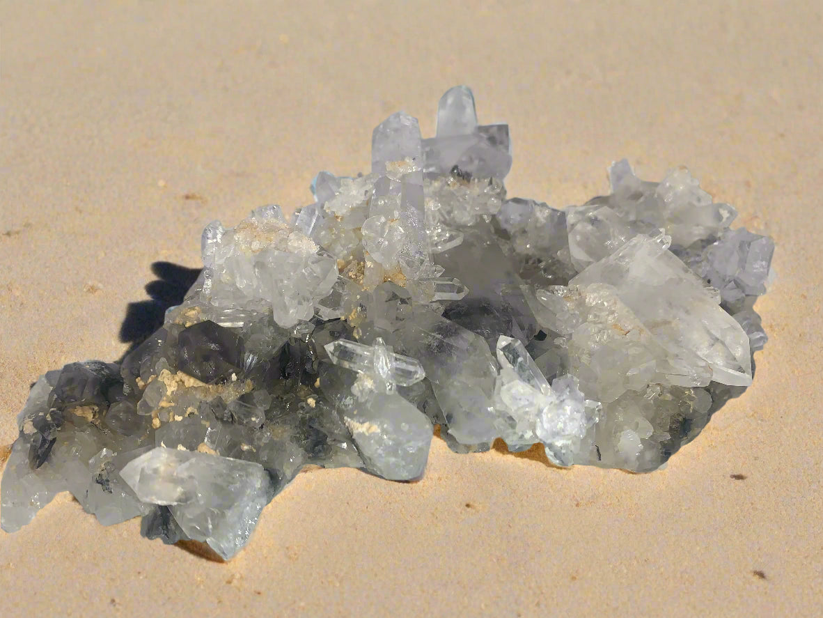 4lb 2oz Quartz & Brookite Cluster w/ Rainbows