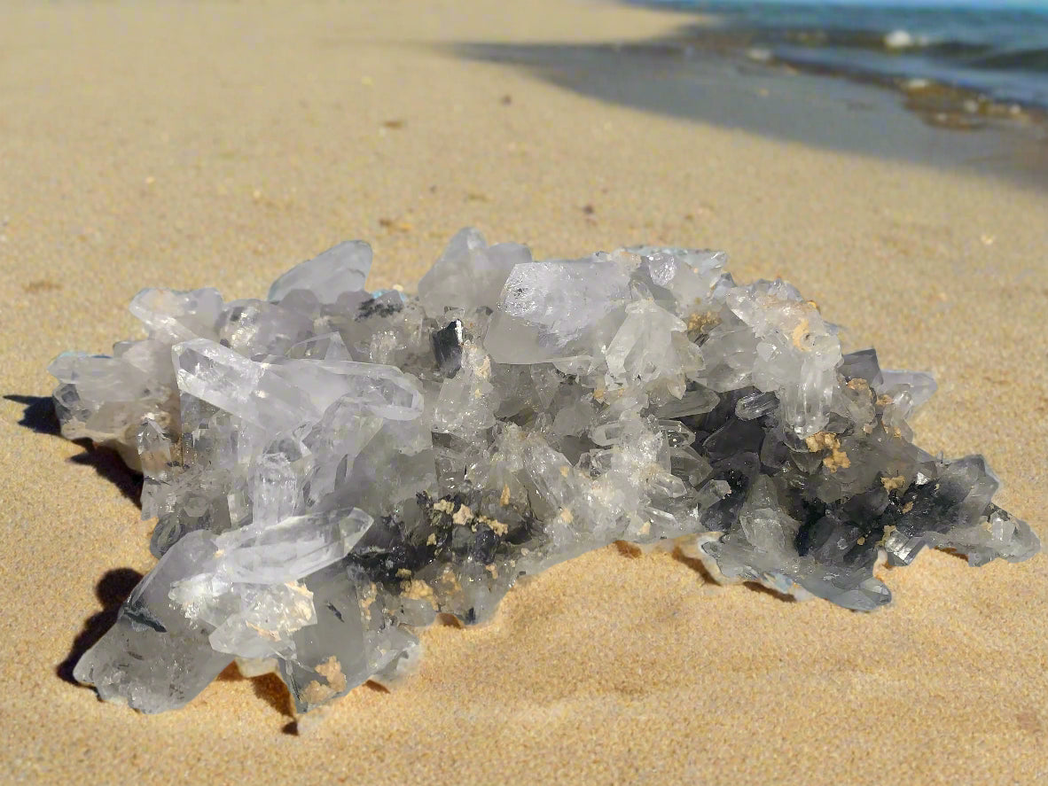 4lb 2oz Quartz & Brookite Cluster w/ Rainbows