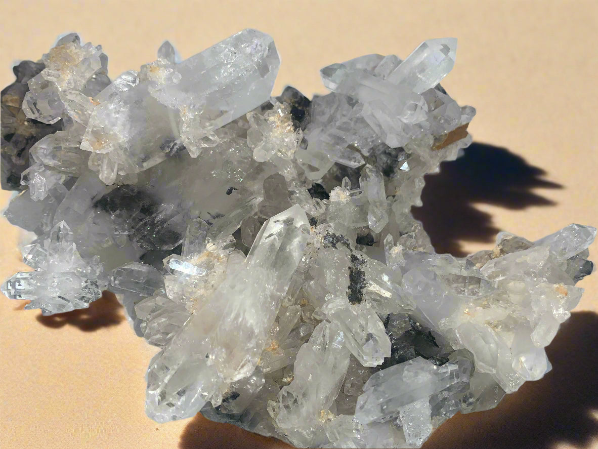 4lb 2oz Quartz & Brookite Cluster w/ Rainbows