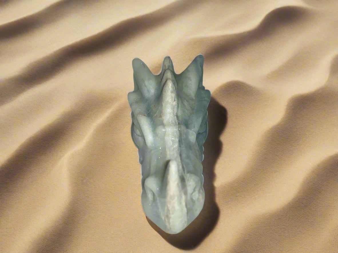 4" Dumortierite Dragon Skull