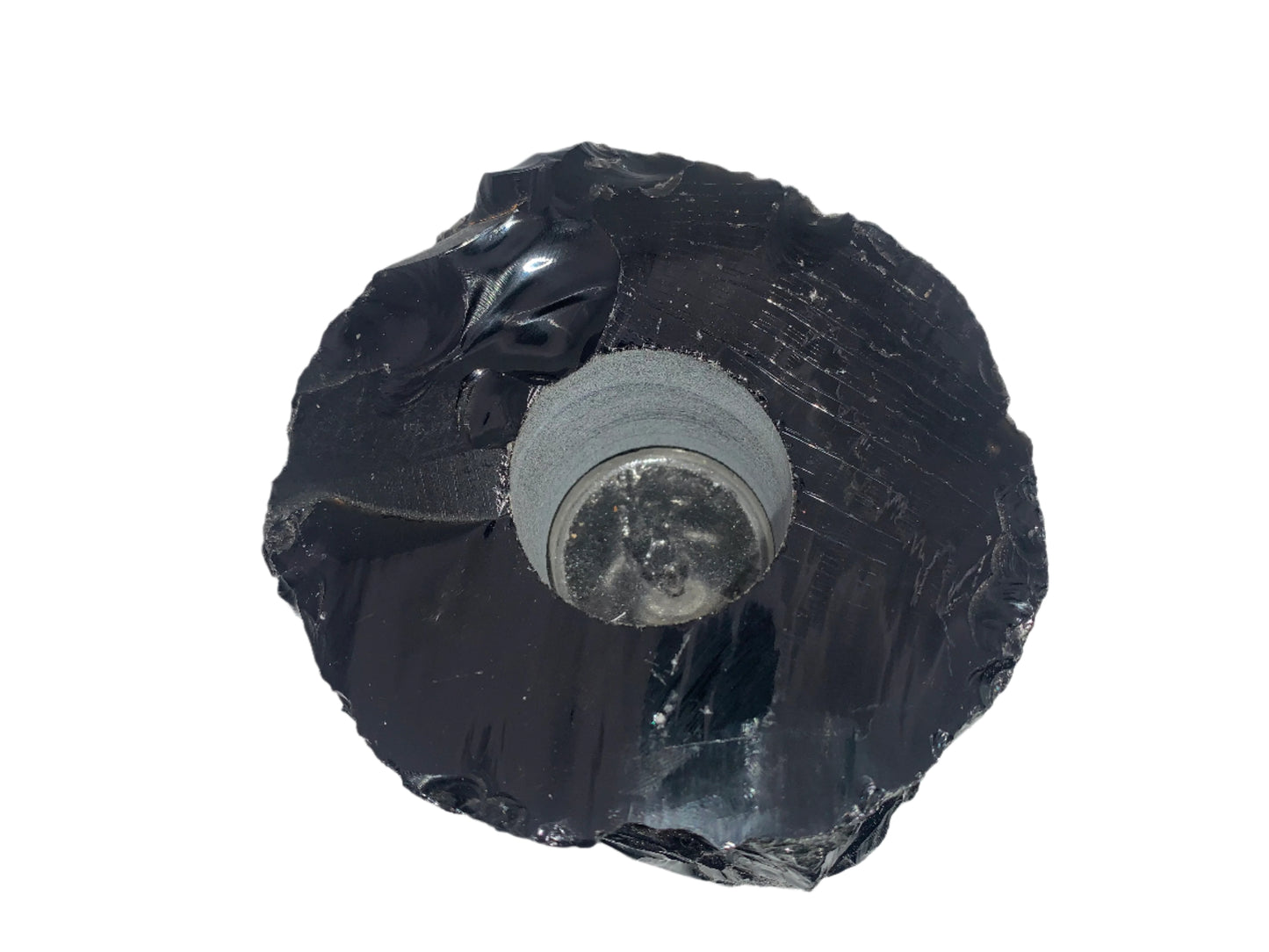 Black Obsidian Candle Holder