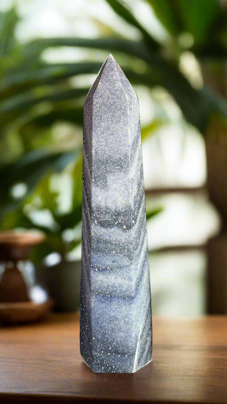 12" Starry Night Dumortierite Tower