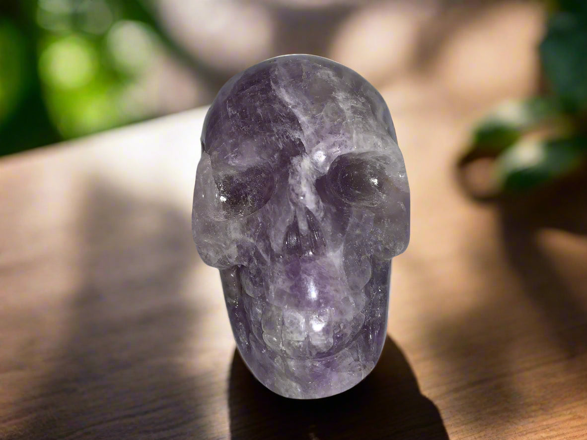 3.4" Amethyst & Smoky/White Quartz w/ Rainbows