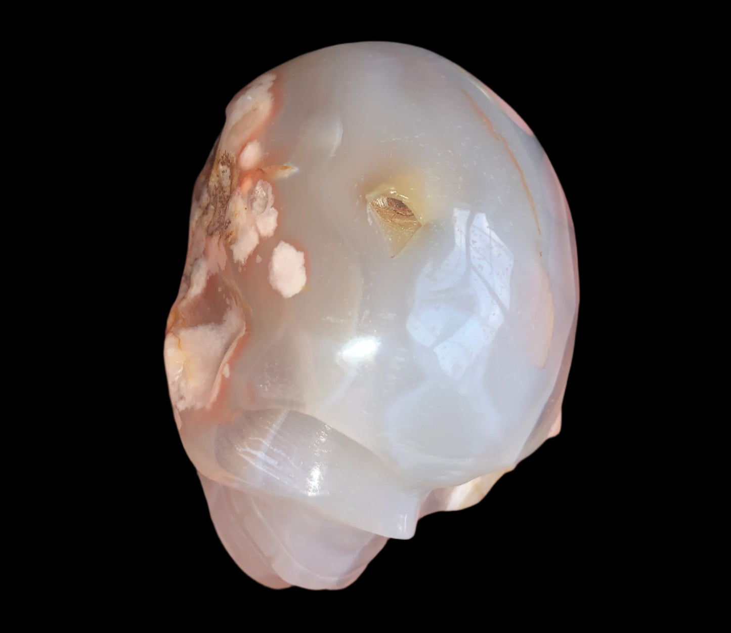 3.1" Flower Agate Skull