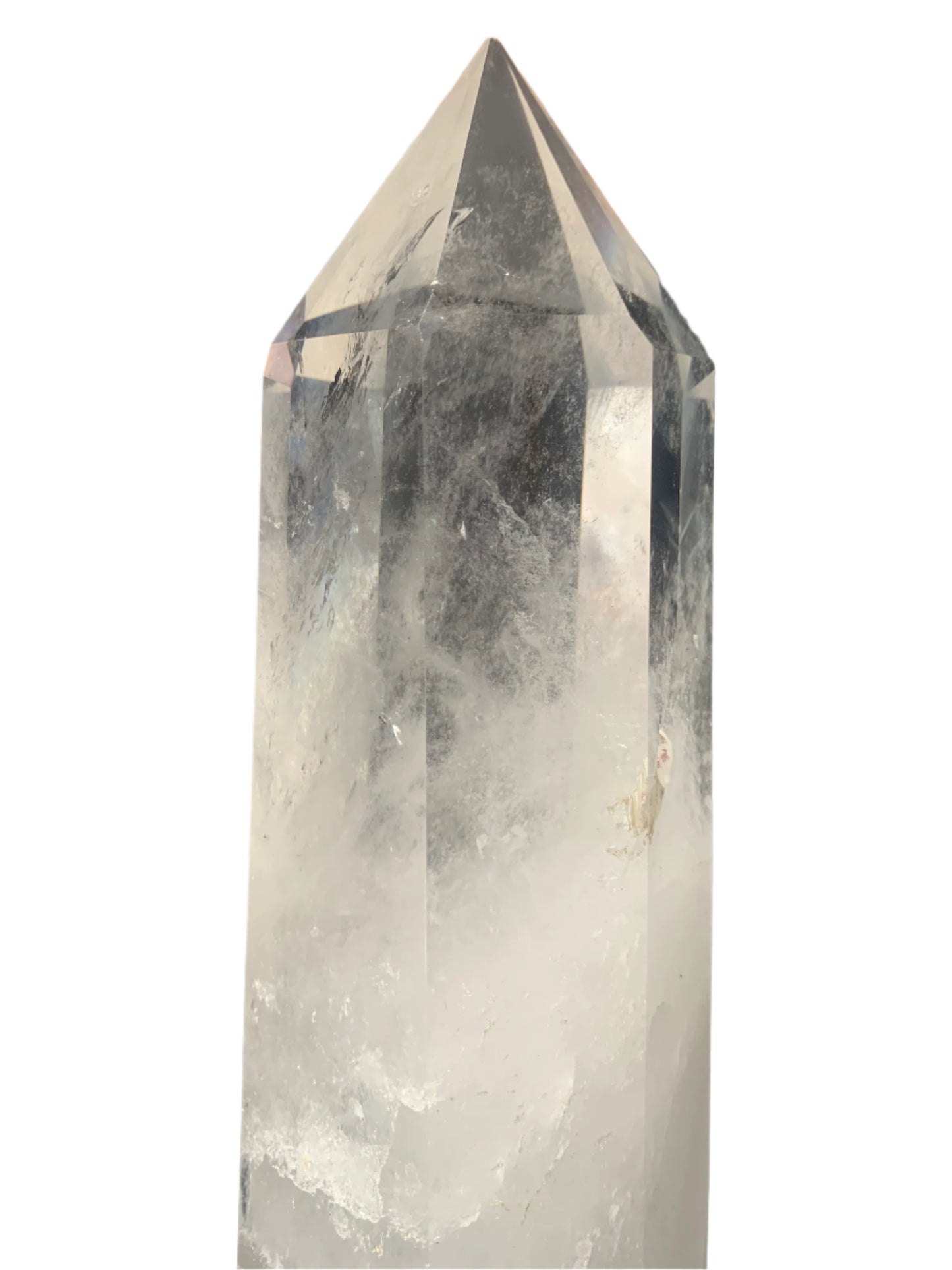 9lb Clear Quartz & Tourmaline Tower w/ Rainbows