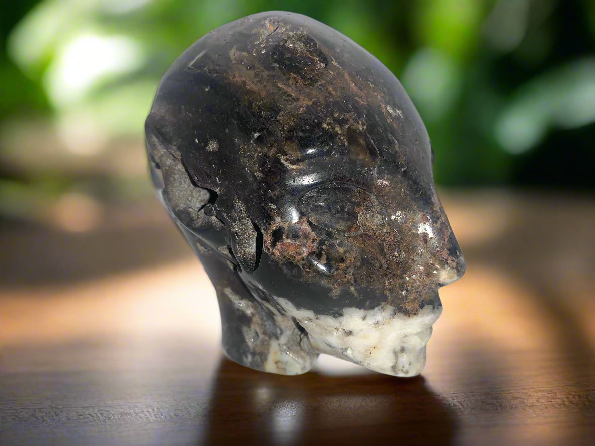 Portal elemental de calavera de ágata mixta de 4,5"