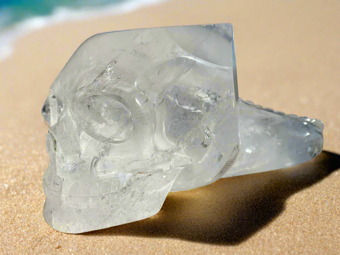 Leandro de Souza Lemurian Sirius Quartz Skull with Dragon